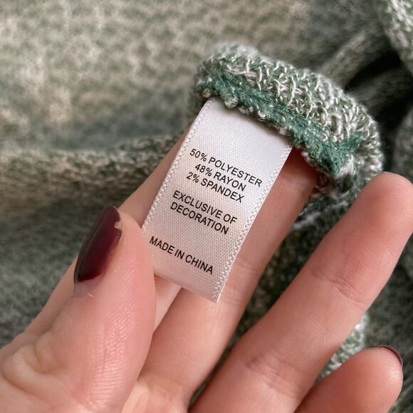 Cuddl Duds Women's Green Open Front Cardigan Size 1X Cozy Flowy Boho Lagenlook - Picture 6 of 11